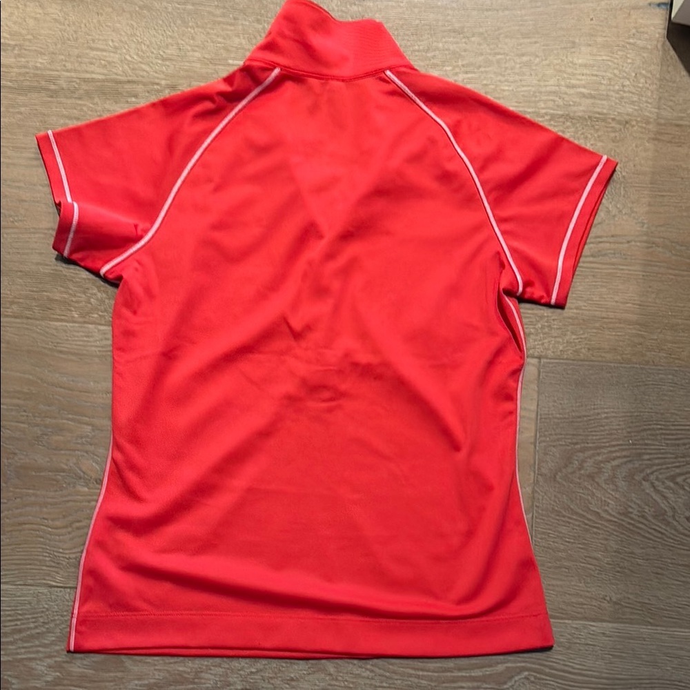 Nike Golf Dri-Fit Red Short Sleeve Polo Shirt - Picture 3 of 3